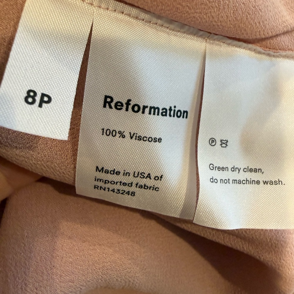 REFORMATION Rosehip Midi Dress size 8 Petite - Picture 11 of 12